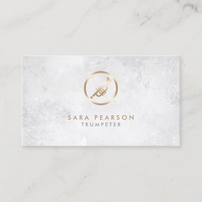 Trumpeter Gold Trumpet Icon Business Card Visitenkarte (Vorderseite)