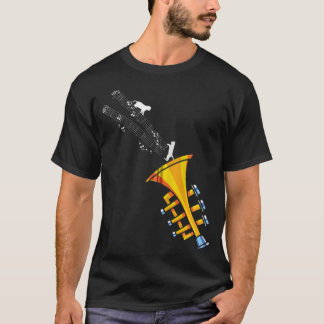 Trumpeter Jazz Musician Cat Pet Eltern Geschenk Id T-Shirt