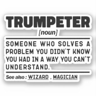 Trumpeter Noun Definition Trumpet Player Geburtsta Aufkleber