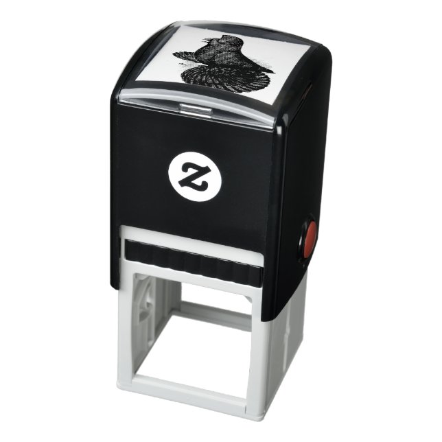 Trumpeter Pigeon Black Permastempel (Produkt)