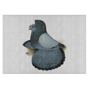Trumpeter Pigeon Blue Barless Schneidebrett