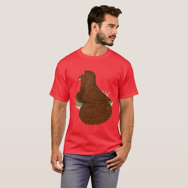 Trumpeter Pigeon Red T-Shirt (Vorne ganz)