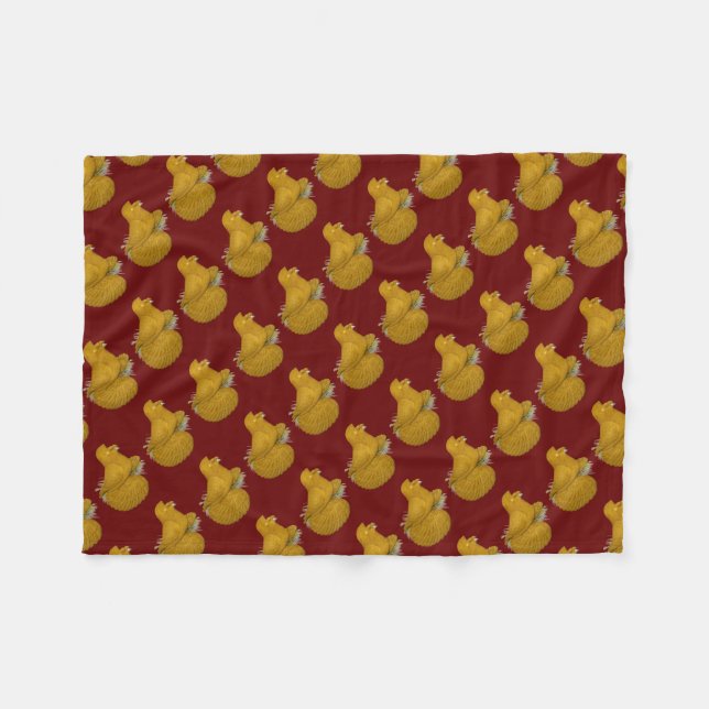 Trumpeter Pigeon Yellow Self Fleecedecke (Vorderseite (Horizontal))