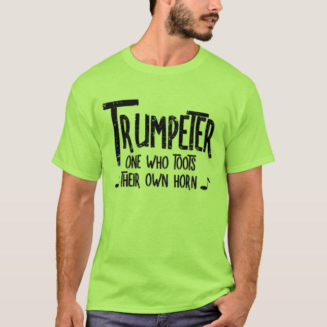 Trumpeter Rough Text T-Shirt (Vorderseite)
