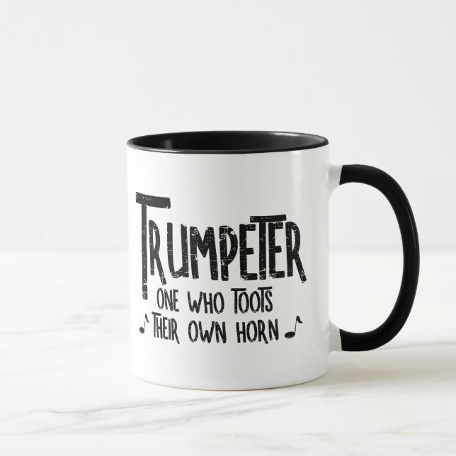 Trumpeter Rough Text Tasse (Rechts)