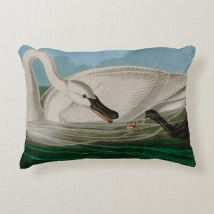 Trumpeter Swan Birds of America Audubon Print Dekokissen