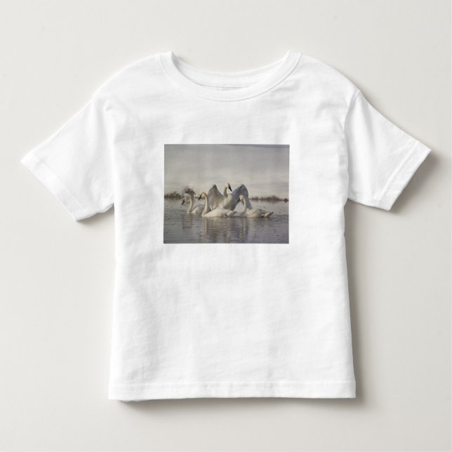 Trumpeter Swans im Madison River im Winter Kleinkind T-shirt (Vorderseite)