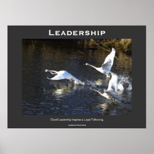 Trumpeter Swans Motivierend Poster