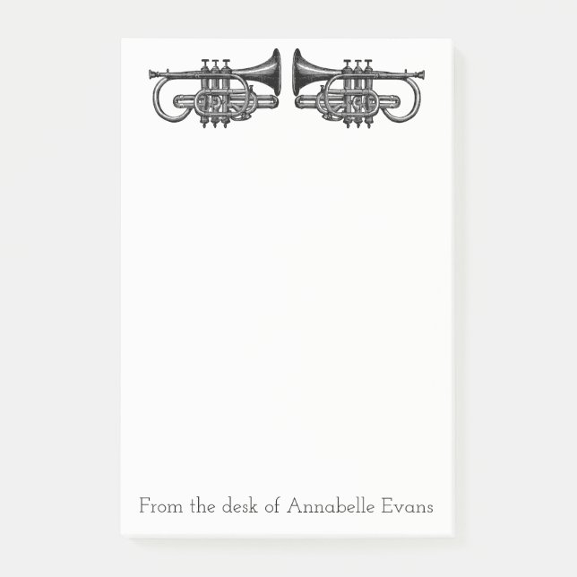 Trumpets personalisieren post-it klebezettel (Vorderseite)