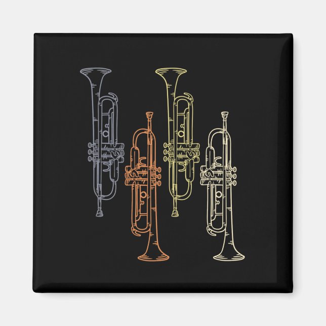 Trumpets Vintag Magnet (Vorne)