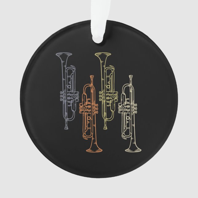 Trumpets Vintag Ornament (Vorderseite)