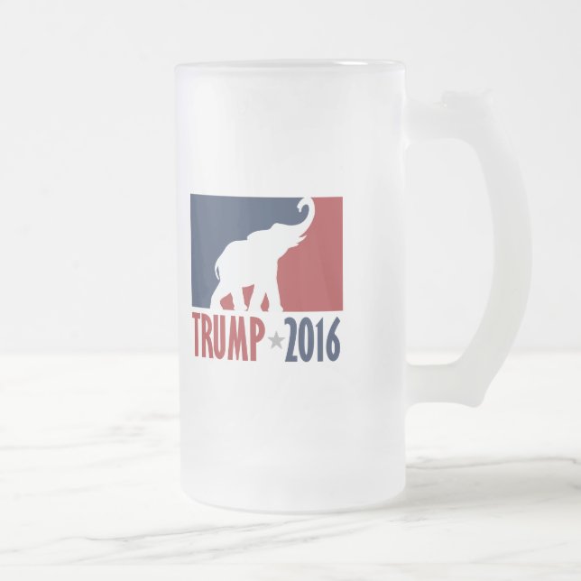 Trumpf 2016 Pro-GOP-Bewerberentwurf Mattglas Bierglas (Rechts)
