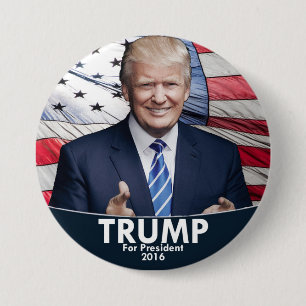 Trumpf - amerikanische Flagge Button