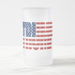 TRUMPF amerikanische Flagge Mattglas Bierglas
