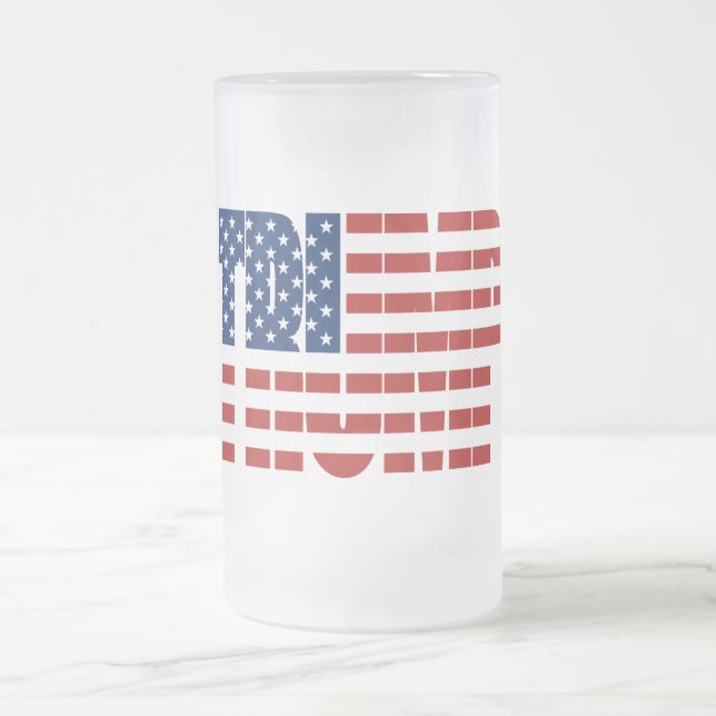 TRUMPF amerikanische Flagge Mattglas Bierglas (Mittel)