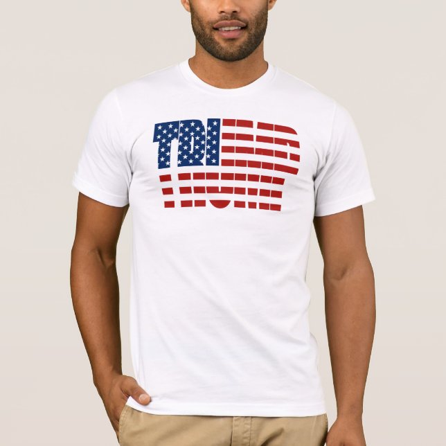 TRUMPF amerikanische Flaggen-T - Shirts (Vorderseite)