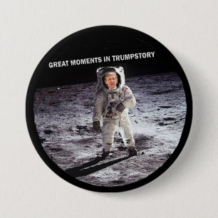 Trumpf auf dem Mond Button