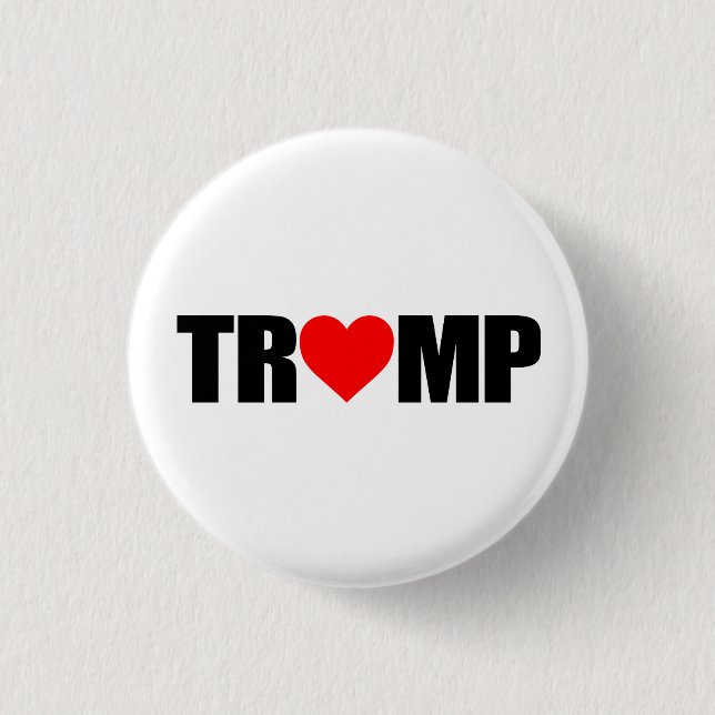 ""TRUMPF" BUCHSTABIERT MIT HERZEN " BUTTON (Vorderseite)