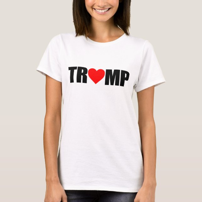 ""TRUMPF" BUCHSTABIERT MIT HERZEN " T-Shirt (Vorderseite)