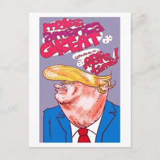 Trumpf-Cartoon-Portrait Postkarte