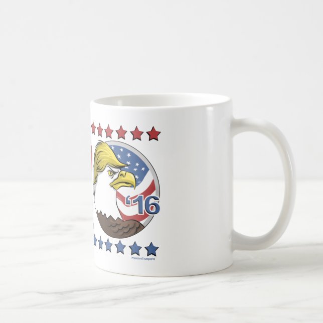 Trumpf dieser 2016 nicht so Weißkopfseeadler Kaffeetasse (Rechts)