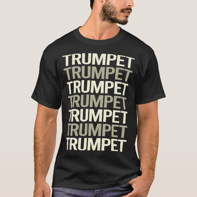Trumpf für weißen Text T-Shirt (Vorderseite)