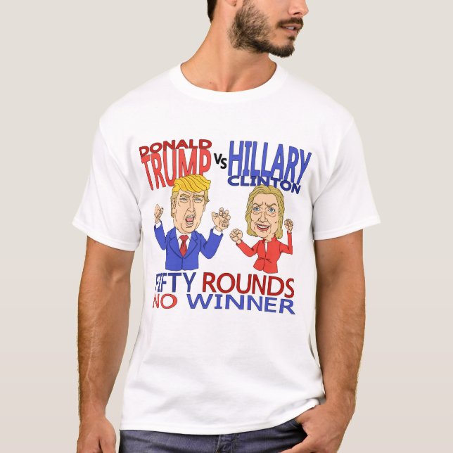 Trumpf gegen Clinton T-Shirt (Vorderseite)