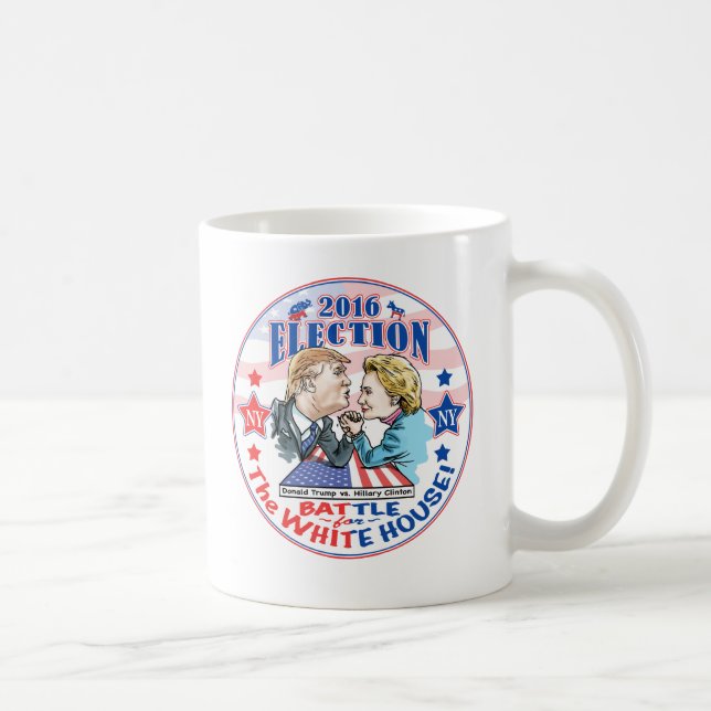 Trumpf gegen Hillary 2016 Tasse (Rechts)