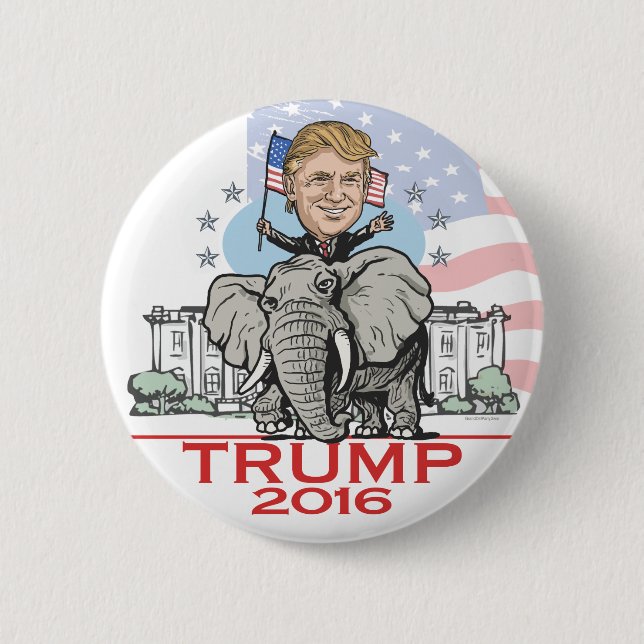 Trumpf GOP-Elefant-Ausflug Button (Vorderseite)