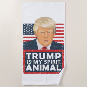 Trumpf ist mein lustiges Geist-Tier Strandtuch