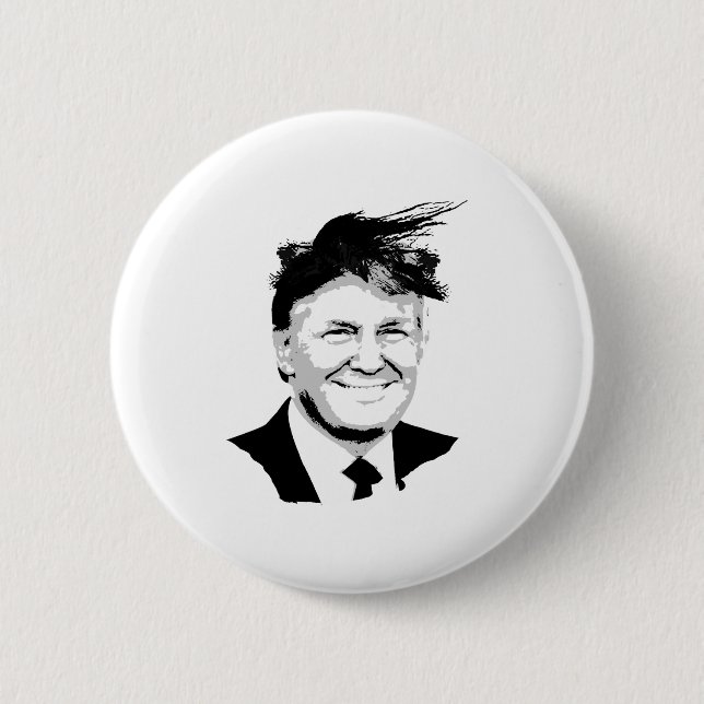 Trumpf-Kamm vorbei Button (Vorderseite)