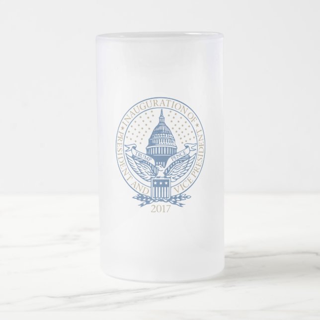 Trumpf-Pennys-Präsident Inaugural Logo Mattglas Bierglas (Mittel)