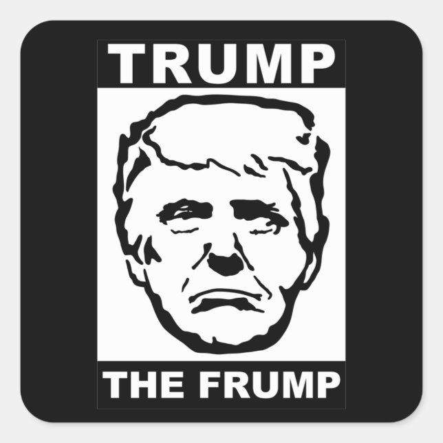 Trumpf Quadratischer Aufkleber (Vorderseite)