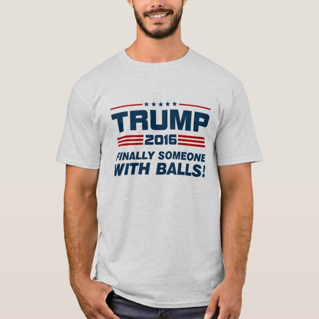 Trumpf schließlich jemand mit Ball-T - Shirt (Vorderseite)