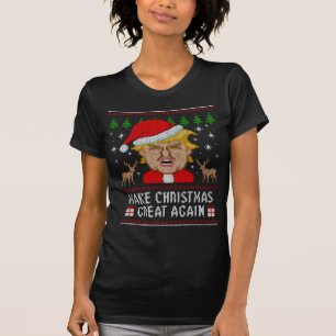Trumpf stellen Weihnachten große wieder hässlich T-Shirt