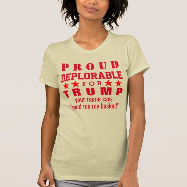 Trumpf stolze bedauernswerte rote T-Shirt (Vorderseite)