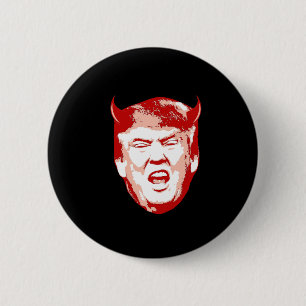 Trumpf-Teufel-Kopf - Anti-Trumpf - Button