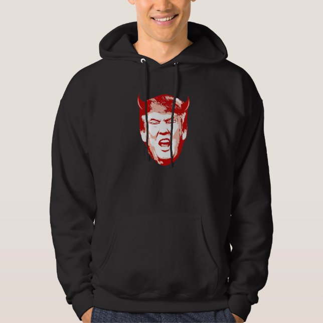 Trumpf-Teufel-Kopf - Anti-Trumpf - Hoodie (Vorderseite)
