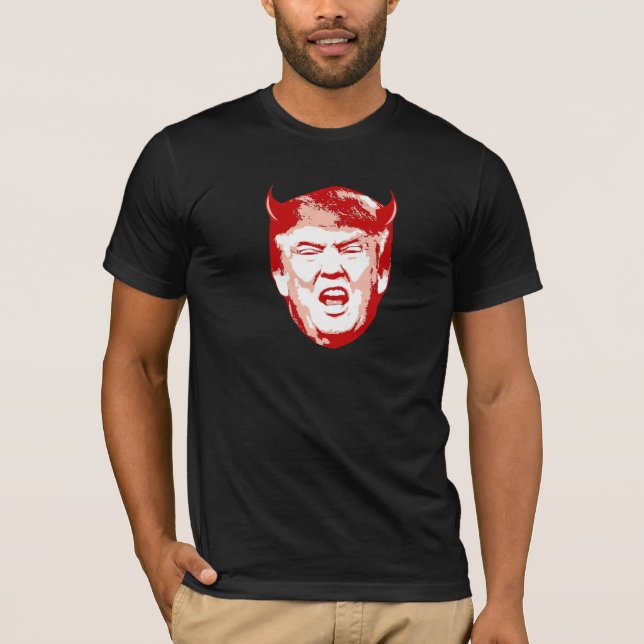 Trumpf-Teufel-Kopf - Anti-Trumpf - T-Shirt (Vorderseite)