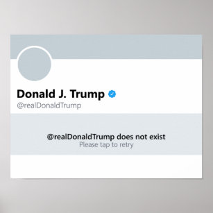 Trumpf-Twitter-Konto ausgesetzt Anti-Trump Poster