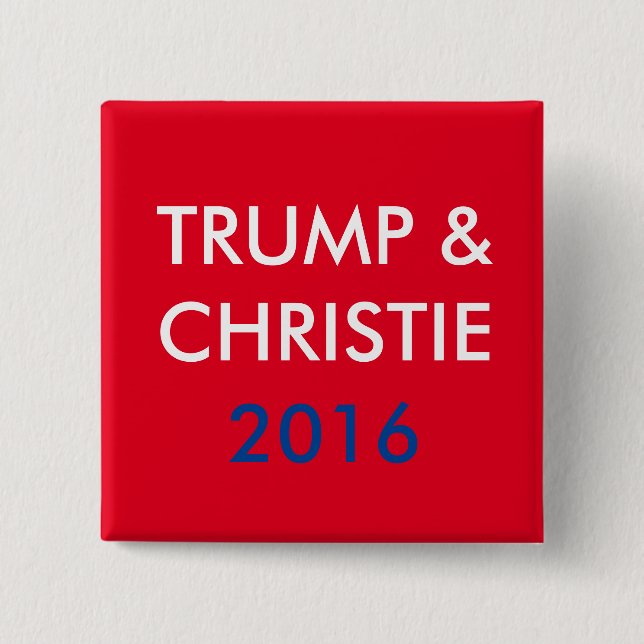 Trumpf u. Christie 2016 quadratischer Knopf Button (Vorderseite)