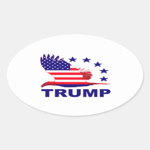 Trumpfadler Ovaler Aufkleber