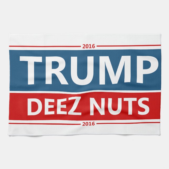 Trumpin Deez Nüsse! Geschirrtuch (Horizontal)