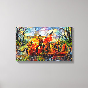 Trumping das Delaware Leinwanddruck