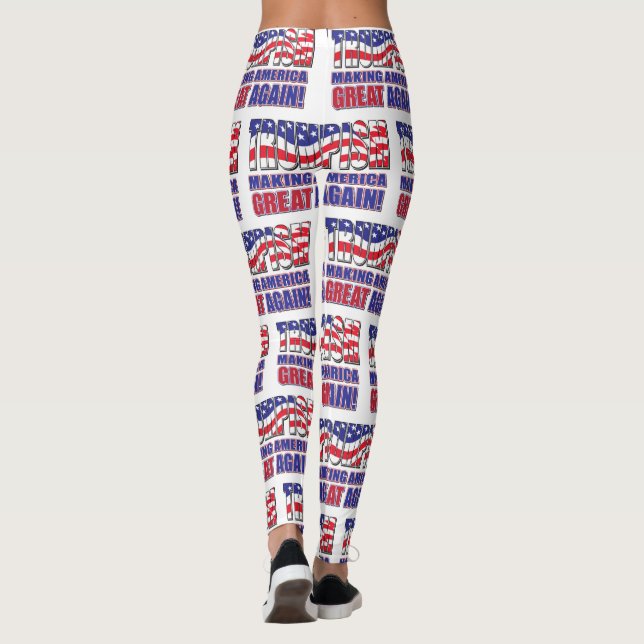 Trumpismus Amerika wieder groß machen Leggings (Rückseite)