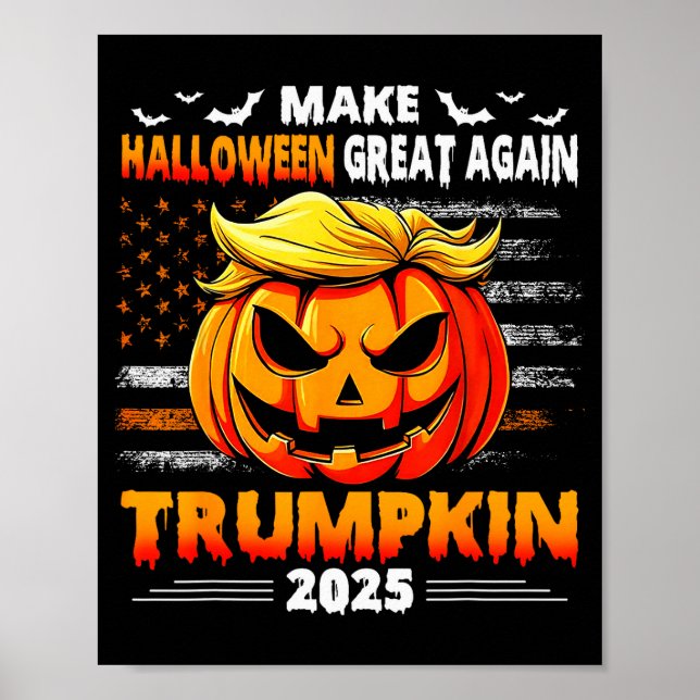 Trumpkin 2025 Usa Make Halloween Great Again Funny Poster (Vorne)