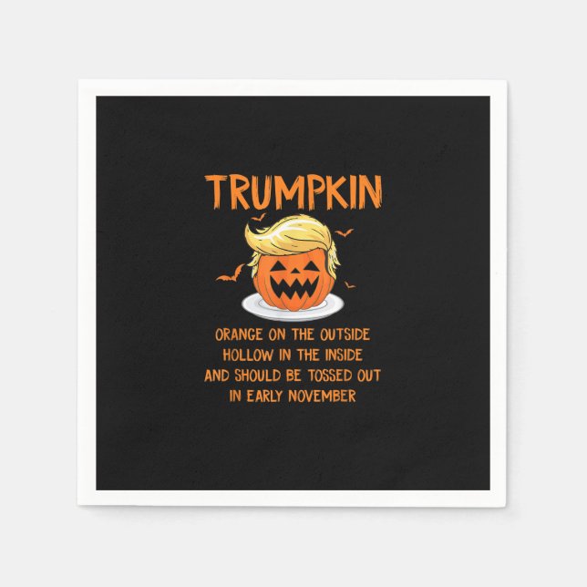Trumpkin Anti-Halloween-Geschenke Serviette (Vorderseite)