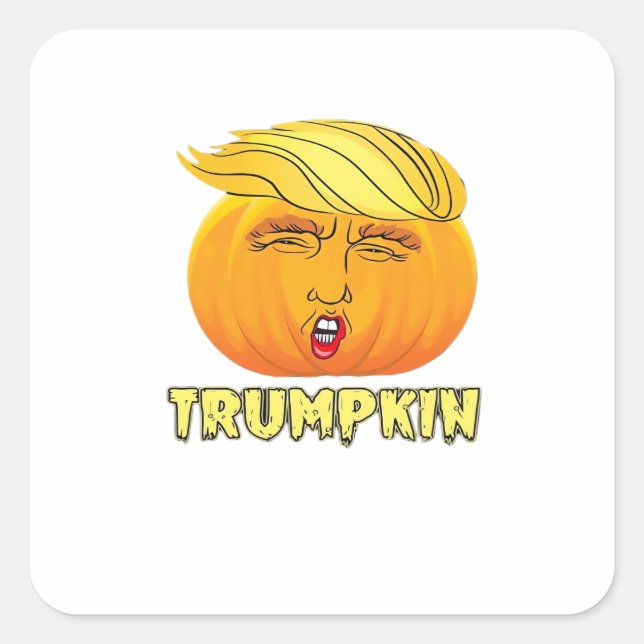 Trumpkin - Beängstigend guter Kürbis Quadratischer Aufkleber (Vorderseite)