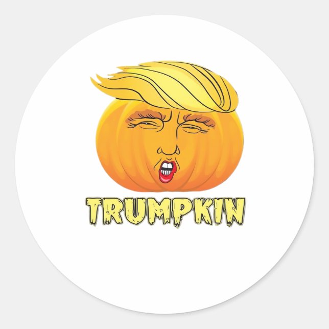 Trumpkin - Beängstigend guter Kürbis Runder Aufkleber (Vorderseite)