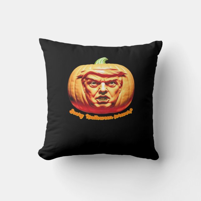 Trumpkin Beängstigend Halloween Pumpkin Best Art D Kissen (Vorderseite)